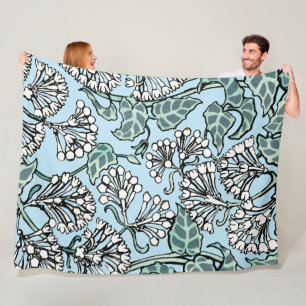 Cobertor De Velo William Morris Jasmine e deixa o padrão