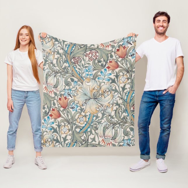 Cobertor De Velo William Morris Lily Art Nouveau Floral Patterno Fl (In Situ)