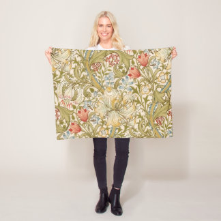 Cobertor De Velo William Morris Lily Art Nouveau Floral Patterno Fl