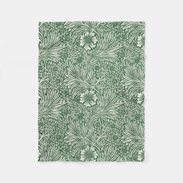Cobertor De Velo william morris marigold verde floral flor (Frente)