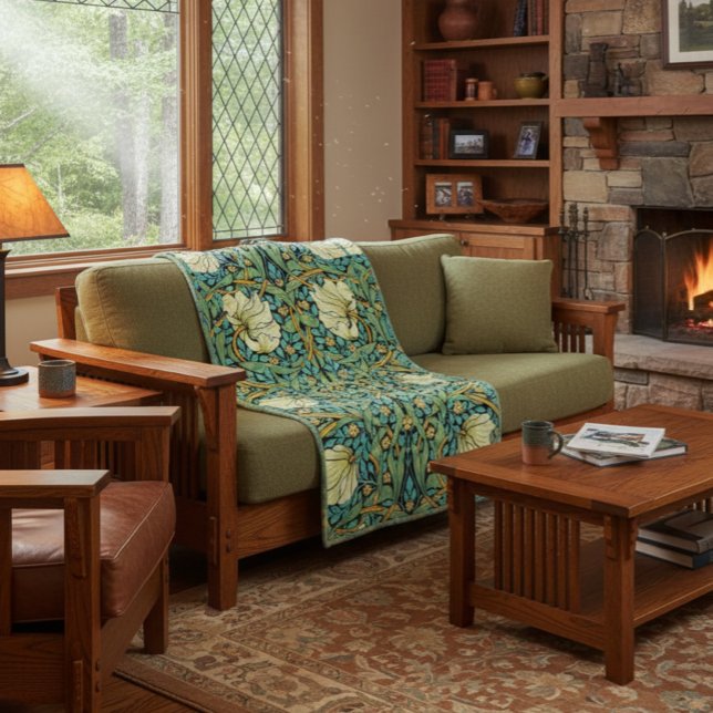 Cobertor De Velo William Morris Pimpernel Mission Style (Criador carregado)