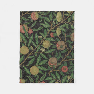 Cobertor De Velo William Morris Pomegranate Design Floral Negro