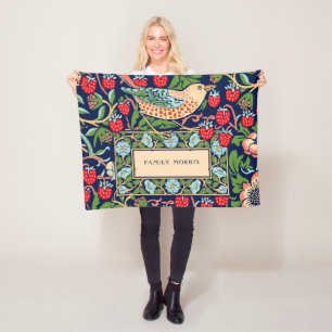 Cobertor De Velo William Morris Strawberry Thef Fleece Blanket