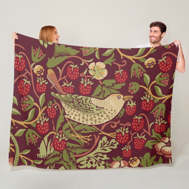 Cobertor De Velo William Morris Strawberry Thef Fleece Blanket (In Situ)