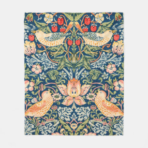 Cobertor De Velo William Morris Strawberry Thef Fleece Blanket