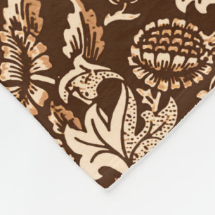 Cobertor De Velo William Morris Sunflower, Chocolate Brown & Beige