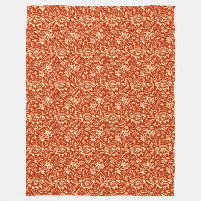 Cobertor De Velo William Morris Sunflower, Mandarin Orange (Frente)