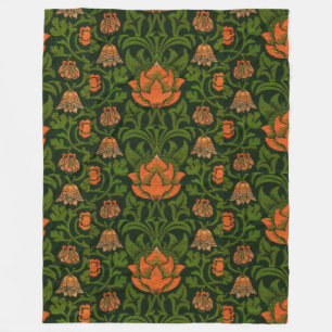 Cobertor De Velo William Morris Vintage Floral Violet e Columbine