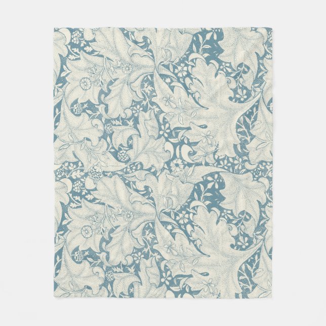 Cobertor De Velo William Morris Wallflower Blue damask (Frente)