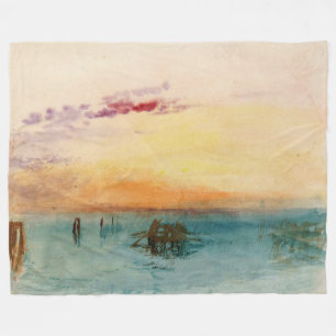 Cobertor De Velo William Turner - A laguna perto de Veneza no Sunse