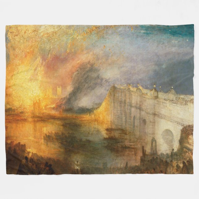 Cobertor De Velo William Turner - A Queima do Parlamento (Frente (Horizontal))