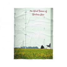 Windmills of Western Ohio Fleece Blanket