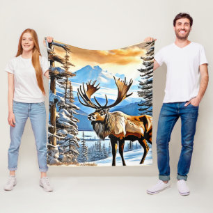Cobertor De Velo Winter Elk MajDesign