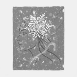 Cobertor De Velo Winter Goddess – Feminine Seasonal Art