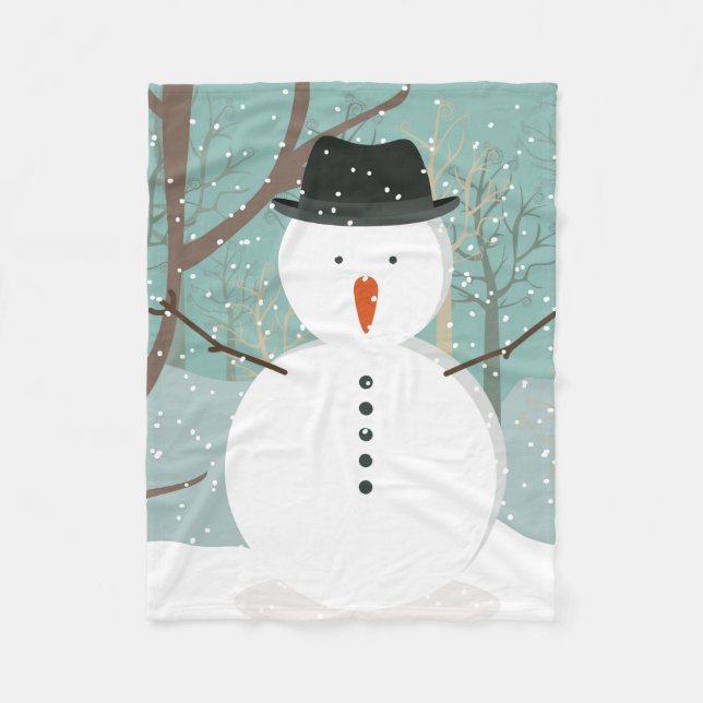 Cobertor De Velo Winter Snowman (Frente)