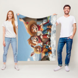 Cobertor De Velo Winterfreunde im Glück