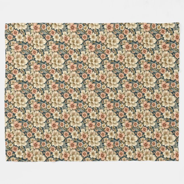 Cobertor De Velo Wintry Floral Azaleas e Rosa (Frente (Horizontal))