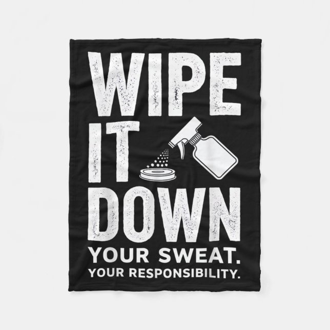 Cobertor De Velo Wipe It Down Fitness Motivation Art  (Frente)