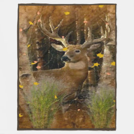 Cobertor De Velo Wisconsin Big Buck Whitetail Deer Signature
