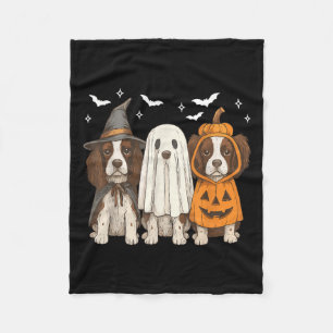Cobertor De Velo Witch English Springer Spaniel Halloween Springer