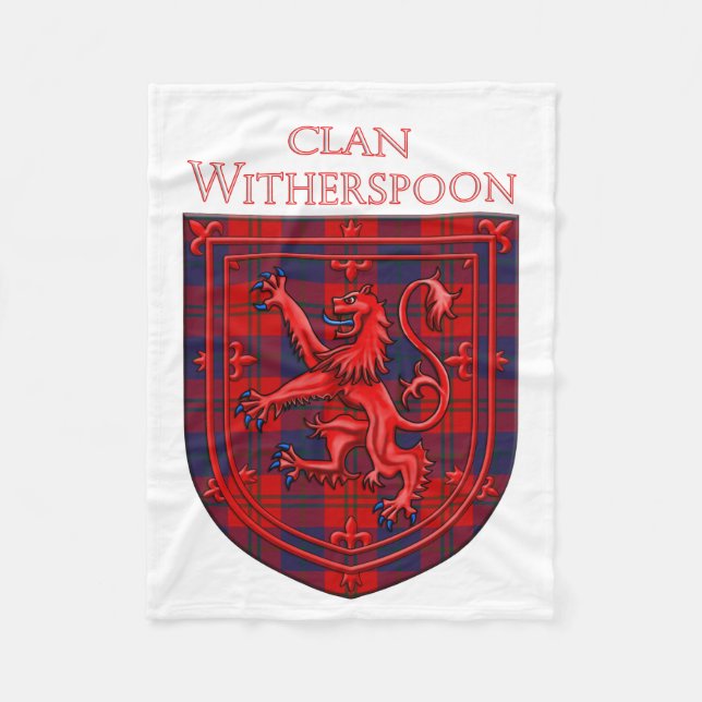 Cobertor De Velo Witherspoon Tartan Scottish Plaid Lion Rampant (Frente)