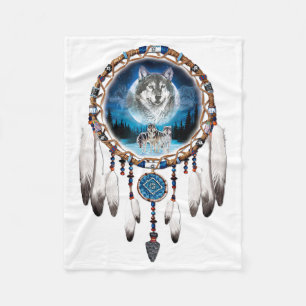 Cobertor De Velo Wolf Dreamcatcher