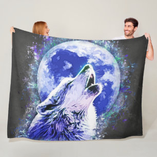Cobertor De Velo Wolf Fleece Blanket