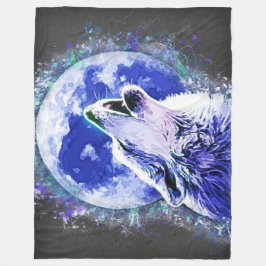 Cobertor De Velo Wolf Fleece Blanket