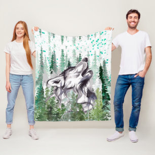 Cobertor De Velo Wolf Fleece Blanket   Colorida Wolf Fleece Blanket