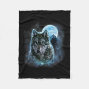 Cobertor De Velo Wolf Icy Moon Galaxy Caçando Cinzas Terrestres Wol