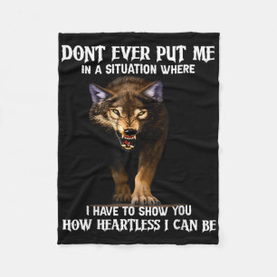 Cobertor De Velo Wolf Nunca me coloque em uma situação onde eu tenh