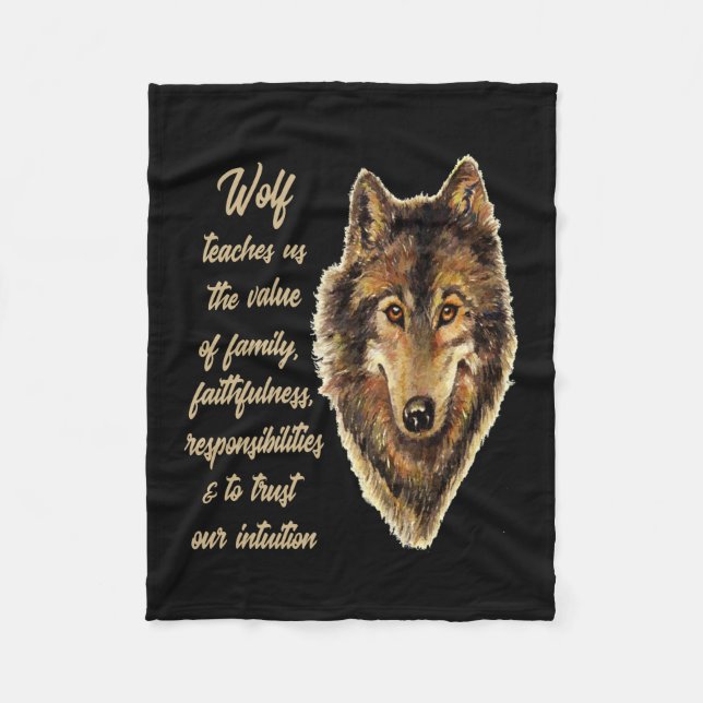 Cobertor De Velo Wolf Totem Animal Spirit Guide Tshirt (Frente)