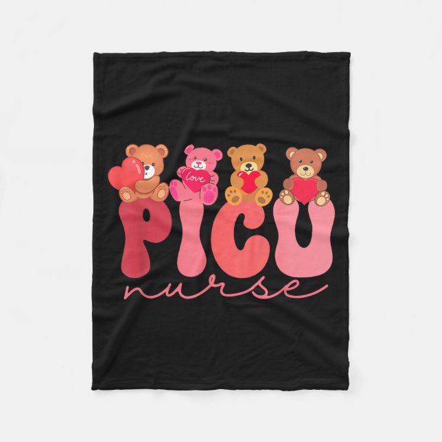 Cobertor De Velo Women Valentine Cu Nurse Pediatrics Cute Bears Ped (Frente)