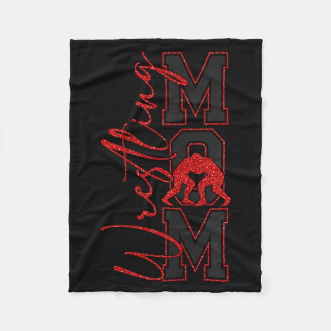 Cobertor De Velo Women Wrestling Mom Funny Wrestle Wrestler Mothers (Frente)