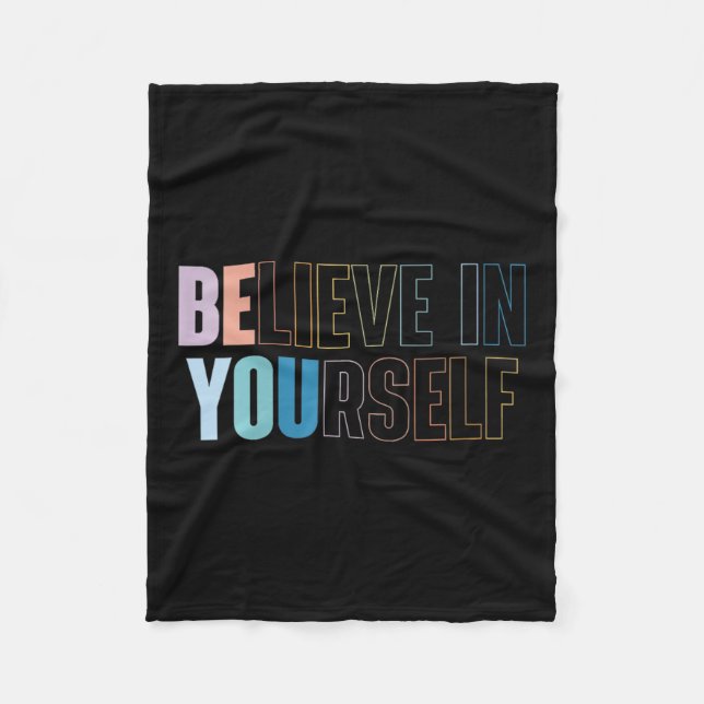 Cobertor De Velo Womens Believe In Yourself Motivational Quote Insr (Frente)
