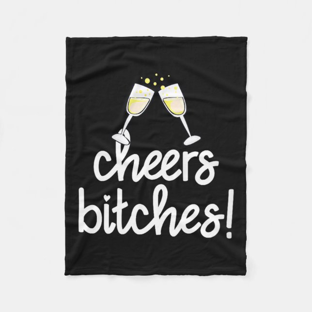 Cobertor De Velo Womens Cheers Es Funny New Year's Eve V-neck  (Frente)