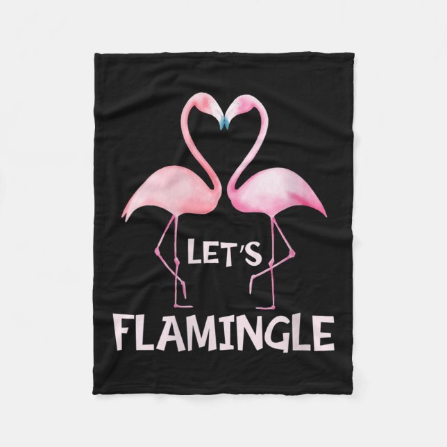 Cobertor De Velo Womens Cute Let's Flamingle Nk Flamingo Summer Lov (Frente)