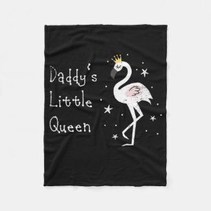 Cobertor De Velo Womens Daddys Little Queen Cute Flamingo