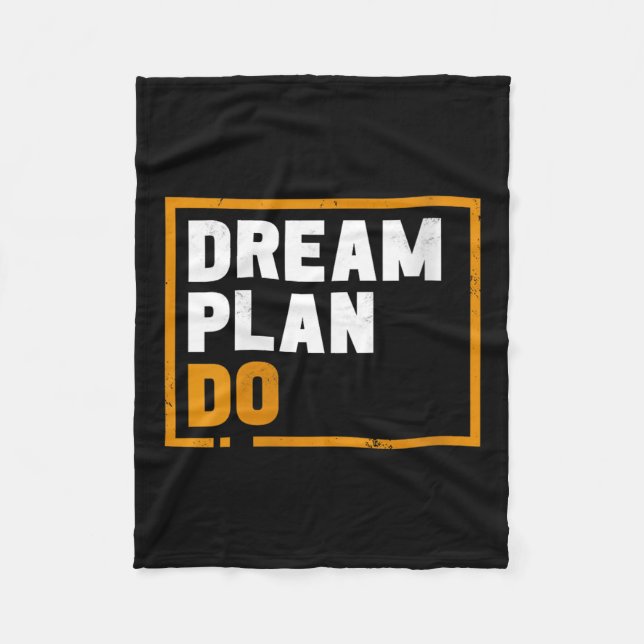 Cobertor De Velo Womens Dream Plan Do - Insrational Quote Motivatio (Frente)