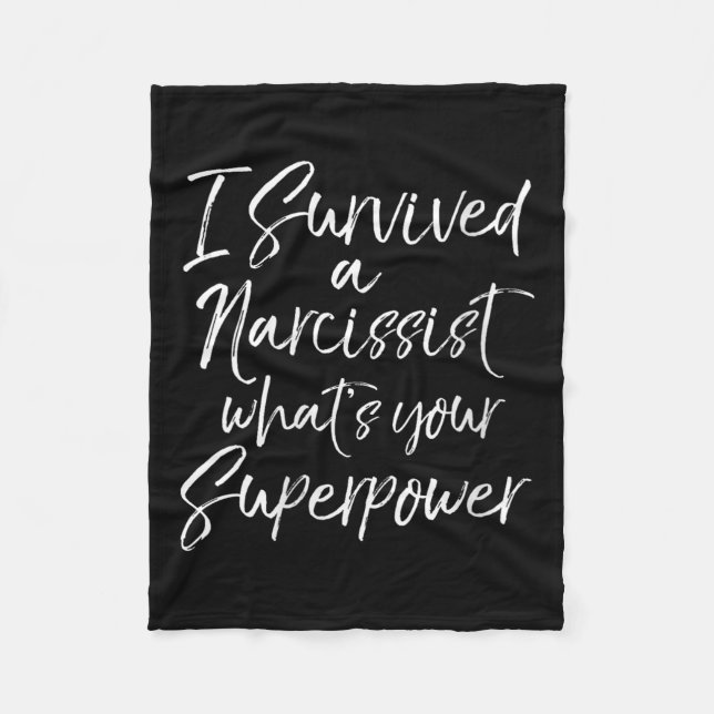 Cobertor De Velo Womens Funny Divorce I Survived A Narcissist What' (Frente)