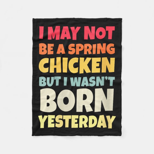 Cobertor De Velo Womens Funny Getting Older Retro Spring Chicken Bi (Frente)