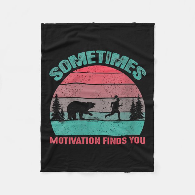 Cobertor De Velo Womens Funny Running Motivational Sometimes Motiva (Frente)