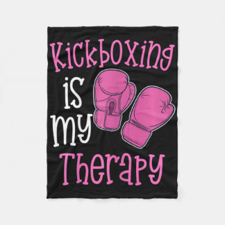 Cobertor De Velo Womens Kickboxing Is My Therapy Womens Funny Gym F