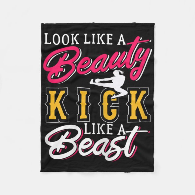 Cobertor De Velo Womens Kickboxing Look Like A Beauty Kickboxer Lov (Frente)