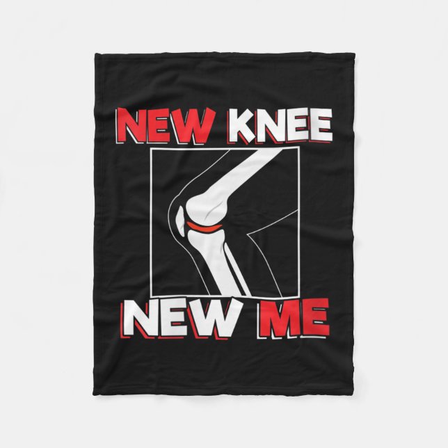 Cobertor De Velo Womens Knee Surgery Recover Quote Gift - New Me V- (Frente)
