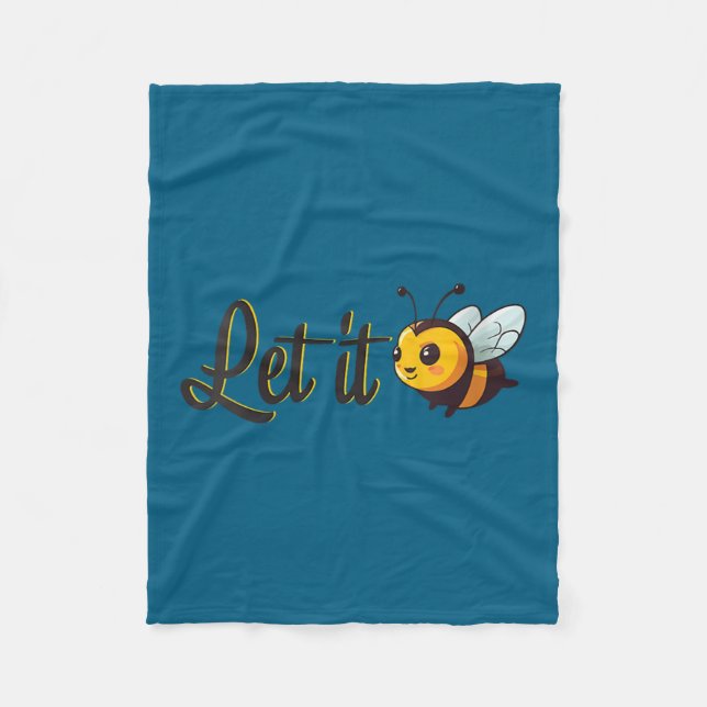 Cobertor De Velo Womens Let It Bee Motivational Slogan Sitive Quote (Frente)