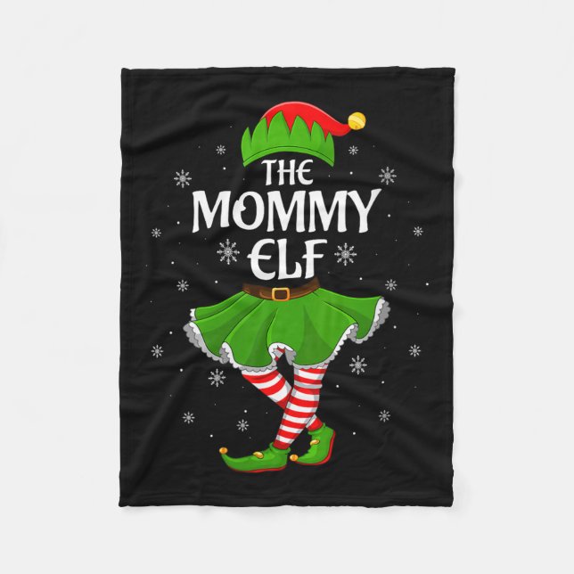 Cobertor De Velo Womens Mommy Elf Christmas Family Girls Women Elf  (Frente)