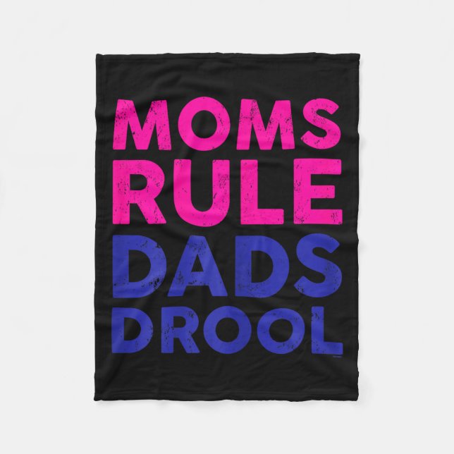 Cobertor De Velo Womens Moms Rule Dads Drool Funny Mother's Day Gra (Frente)