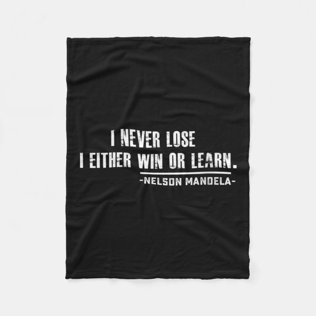 Cobertor De Velo Womens Nelson Mandela's Motivational Quote V-neck  (Frente)