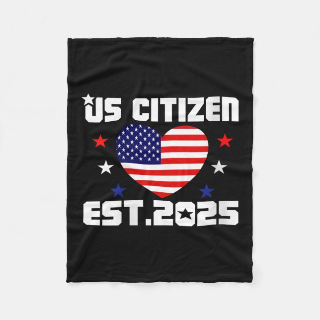 Cobertor De Velo Womens New Us Citizen Est 2025 American Immigrant  (Frente)